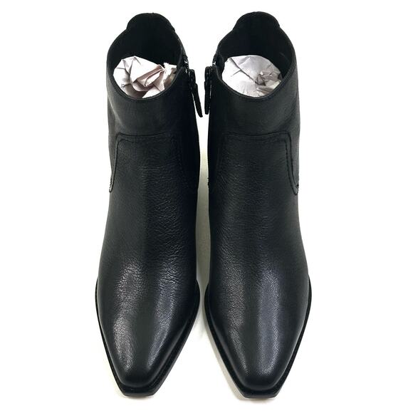 COLE HAAN Naia Black Leather Ankle Boot Bootie Womens Size 7B Side Zip New $200 - Picture 2 of 13